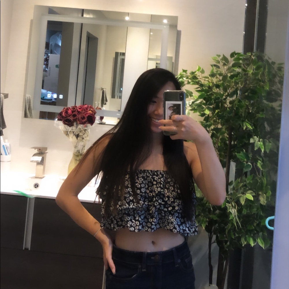 Floral crop tube top